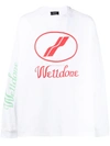 We11 Done Logo Print Long-sleeved T-shirt In White
