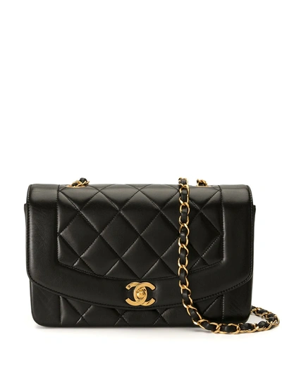 Pre-owned Chanel 1995 Diana Shoulder Bag In Black