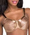 Bali Satin Tracings Minimizer Bra In Sheer Latte