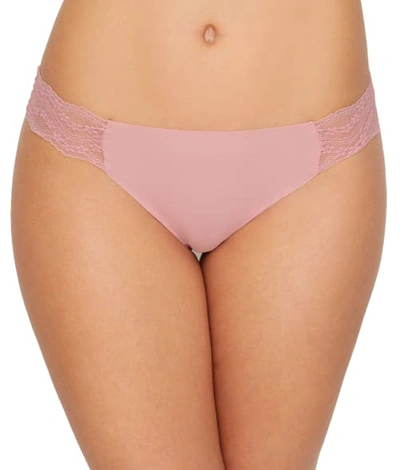 B.tempt'd By Wacoal B.bare Thong In Pink Nectar