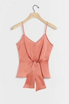 Hutch Lidia Tie-waist Cami In Orange