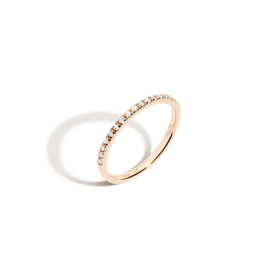 Aurate Half Quadricolor Ring In Gold/ White