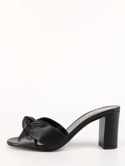 Saint Laurent Bianca Mule Sandals Black