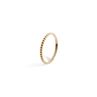 Aurate Mini Circle Ring In Gold/ White