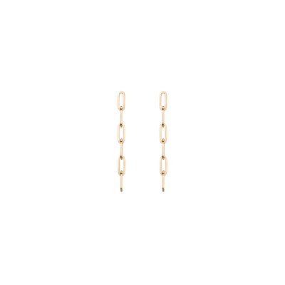 Aurate Sway Medium Chain Earrings Short In Gold