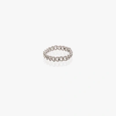 SHAY 18K WHITE GOLD BABY LINK DIAMOND RING,SR230WG1815793387