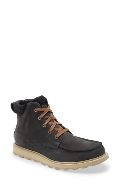 Sorel Madson Ii Moc Toe Waterproof Boot In Coal