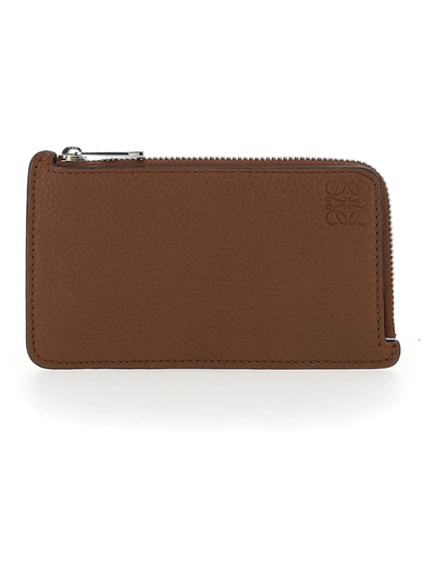 Loewe Card Holder In Cognac