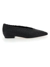 Bottega Veneta Intrecciato Almond-toe Ballerina Shoes In Black