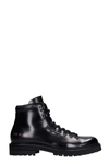 COMMON PROJECTS HIKING COMBAT BOOTS IN BLACK LEATHER,11663839