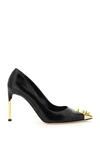 ALEXANDER MCQUEEN LEATHER PUMPS WITH STUDS,11663435
