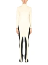 Ambush Apron Jersey Roll Neck Top In Bianco