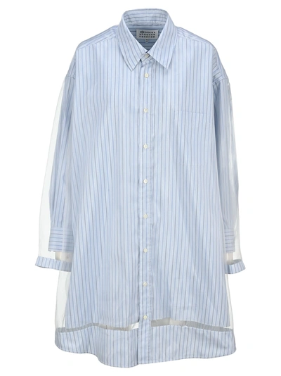 Maison Margiela Martin Margiela Décortiqué Shirt Dress In Blue