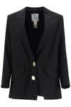 Patou Wool Jacket With Jewel Buttons In Black (black)