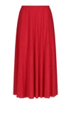 Balenciaga Midi Jacquard Skirt In Red