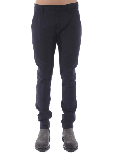 Dondup Gaubert Pinces Trousers In Stretch Cotton In Blue