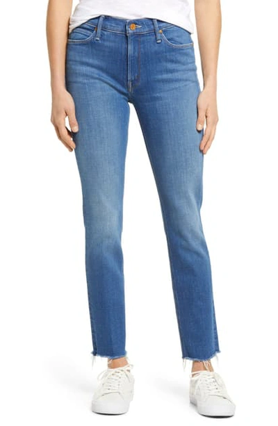 Mother The Dazzler High Waist Fray Ankle Straight Leg Jeans In Home To Me