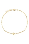 ADINAS JEWELS TOGGLE CHAIN LINK ANKLET,A03576GLD-265