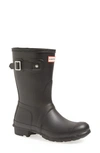 Hunter Original Short Waterproof Rain Boot In Black Matte