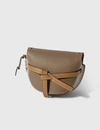 Loewe Brown Gate Small Leather Cross Body Bag In Beige