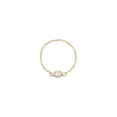 Aurate Diamond Bezel Ring In Gold/ Pink