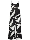 DESMOND & DEMPSEY CYGNUS SWAN-PRINT TWO-PIECE PYJAMA