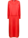 Marni Cotton Poplin Midi Dress In Red