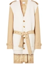 BURBERRY TRENCH COAT PANEL CARDIGAN