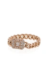 SHAY 18KT ROSE GOLD DIAMOND CHAIN-LINK RING