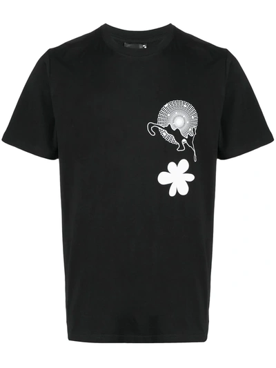 Perks And Mini Floral-print T-shirt In Black