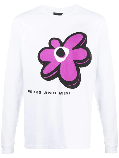 Perks And Mini Floral-print T-shirt In White