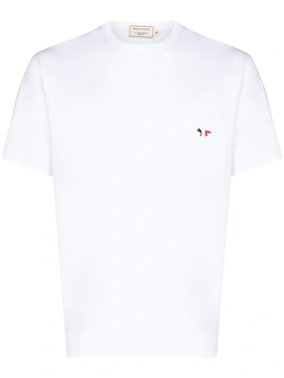 Maison Kitsuné Fox Patch Pocket Short Sleeved T-shirt - 白色 In White