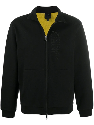 Armani Exchange Logo-embroidered Sweatshirt In Black