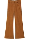 Marc Jacobs Corduroy Flared Trousers In Brown