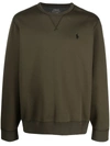 Polo Ralph Lauren Double-knit Cotton Sweatshirt In Company Olive