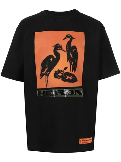 Heron Preston Litho Graphic-print T-shirt In Black
