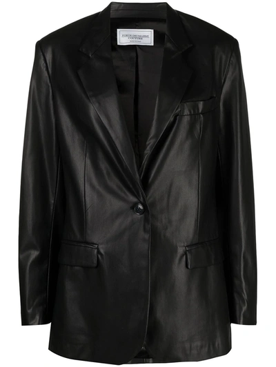 Forte Dei Marmi Couture Textured Style Notched Lapel Blazer In Black