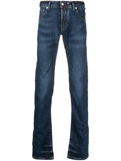 Jacob Cohen Low-rise Straight Denim Jeans In Blue