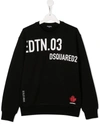 Dsquared2 Multi-logo Print Sweatshirt In Black