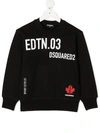 Dsquared2 Multi-logo Print Sweatshirt In Black