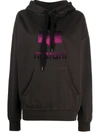 Isabel Marant Étoile Mansel Logo Cotton-blend Hoodie In Black