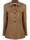 CHLOÉ SINGLE-BREASTED HOUNDSTOOTH JACKET