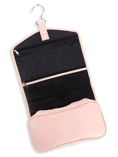 Royce New York Hanging Leather Makeup Case In Light Pink