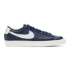 Nike Navy Blazer Low '77 Vintage Sneakers In Midnight Navy,sail,white