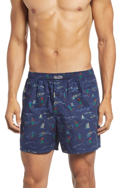 Polo Ralph Lauren Men's Printed Woven Boxers In Blue