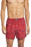 Polo Ralph Lauren Men's Printed Woven Boxers In Red Ski Print