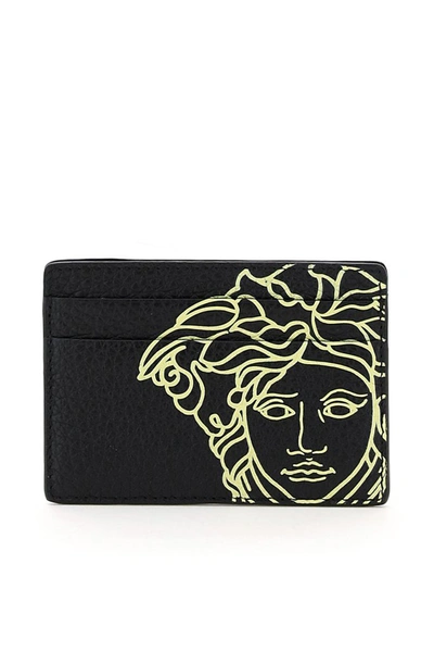 Versace Medusa Print Cardholder In Black