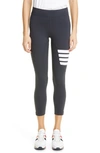 Thom Browne Compression Tights With 4-bar In Polyamide Stretch Interlock In Charcoal