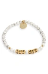 LITTLE WORDS PROJECT SHE/HER STRETCH BRACELET,NG-SHE-WHT1