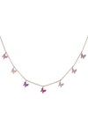 ADINAS JEWELS PAVE BUTTERFLY STATION NECKLACE,N04177-RGD-950